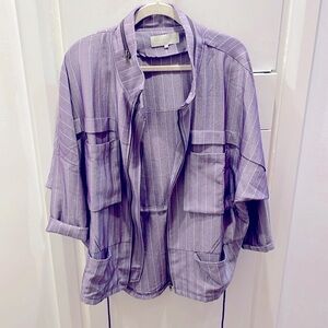Purple jacket from Anthropologie